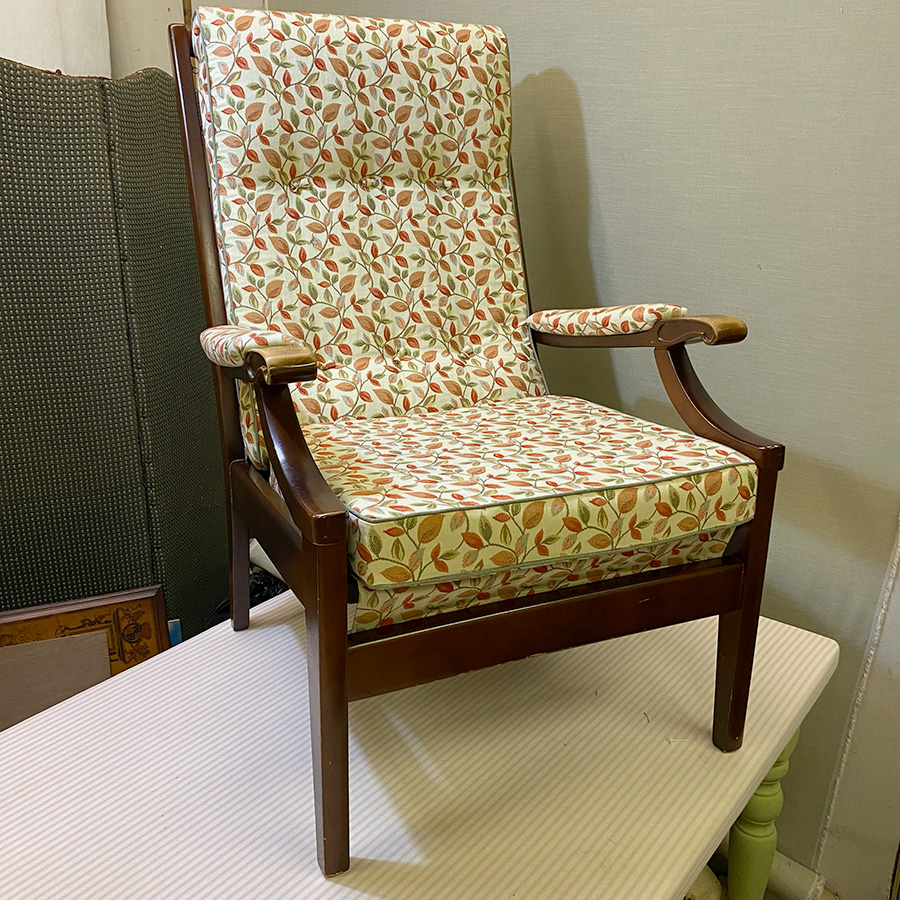 Cintique mid century armchair fully recovered with new foam seat pad